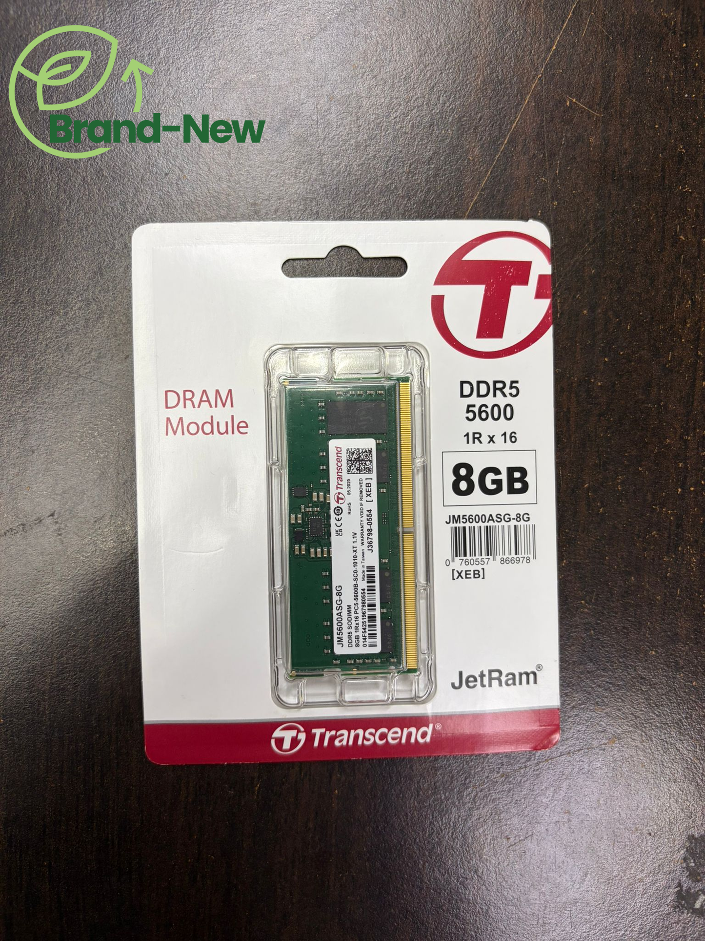 BRAND NEW TRANSCEND 8GB DDR5 5600MHz SO-DIMM LAPTOP MEMORY