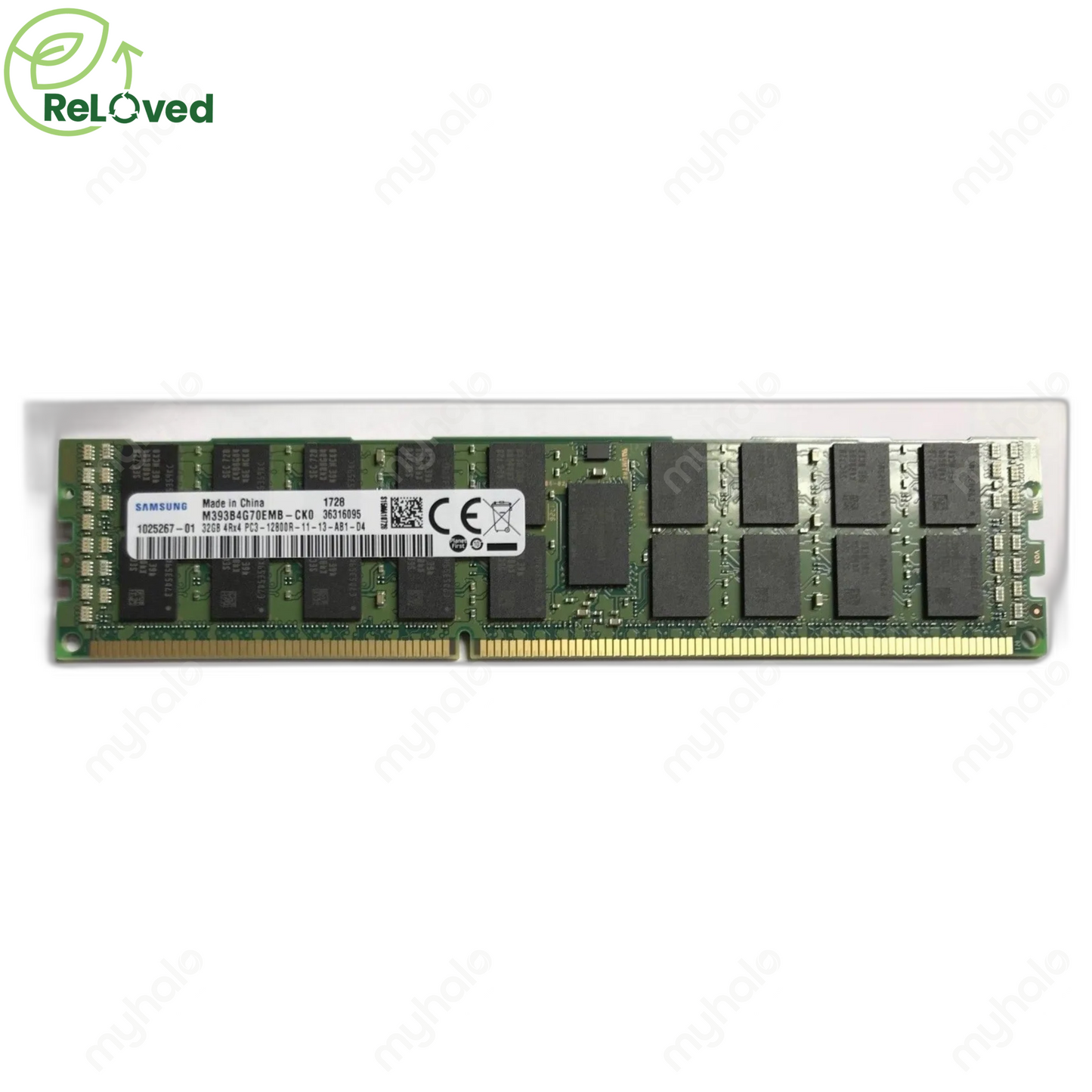 SAMSUNG 32GB DDR3 1600MHz RDIMM ECC MEMORY (M393B4G70EMB)