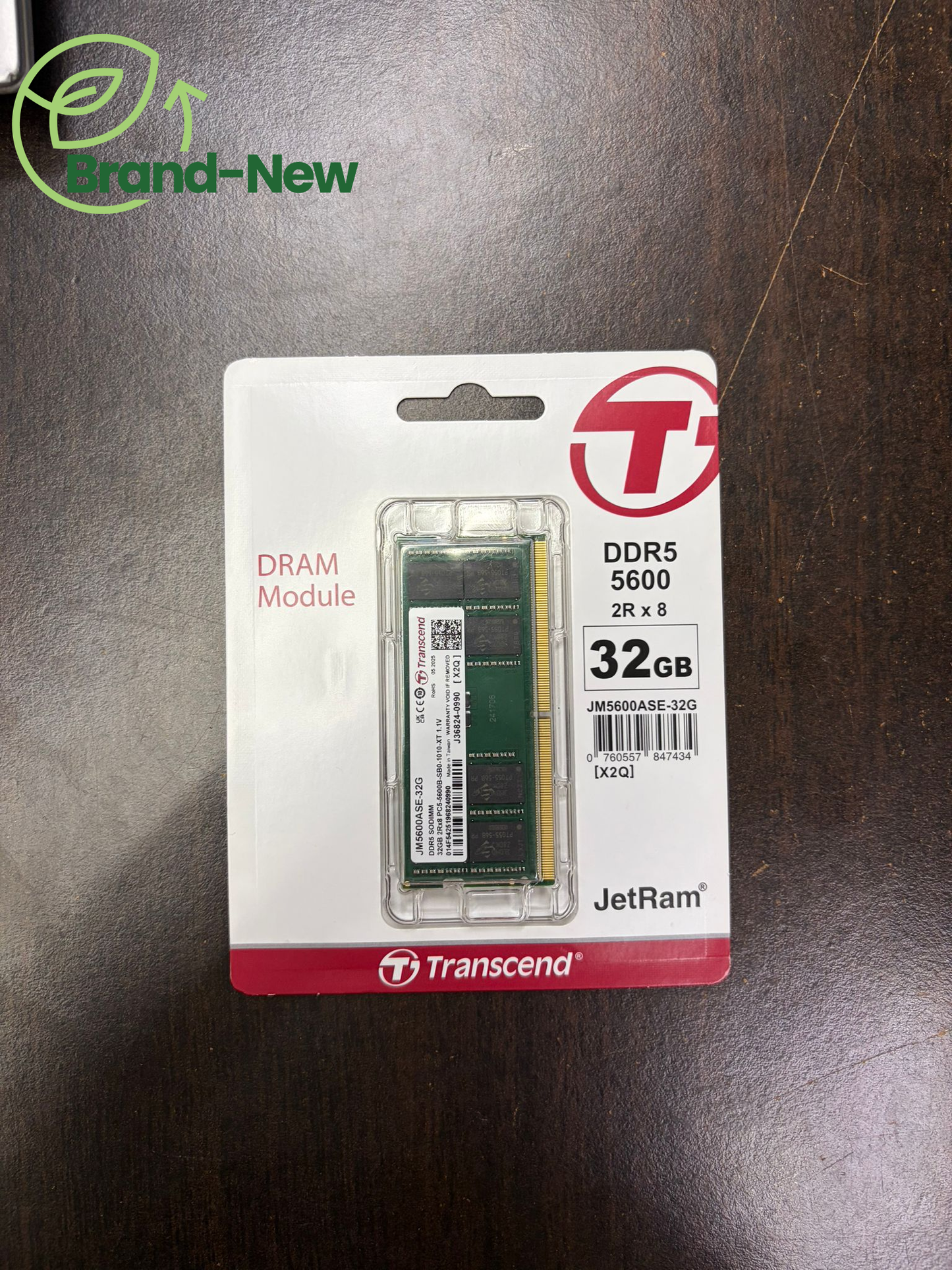 全新创见 32GB DDR5 5600MHz SODIMM 笔记本内存