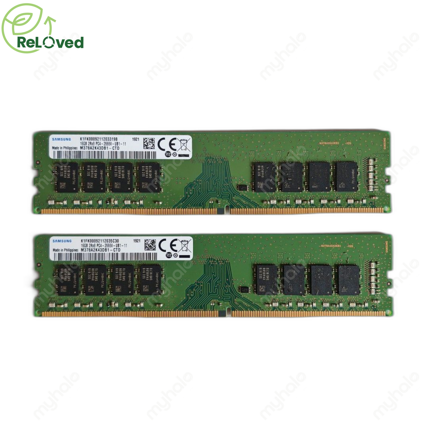 SAMSUNG 16GB DDR4 2400MHz PC4-19200 UDIMM RAM DESKTOP MEMORY (M378A2K43BB1-CRC)