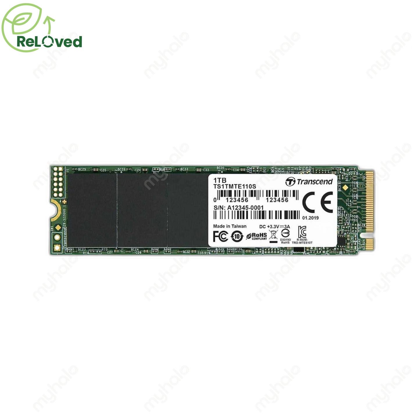 创见 1TB SSD PCIe GEN3 NVMe M.2 2280 (TS1TMTE115S)