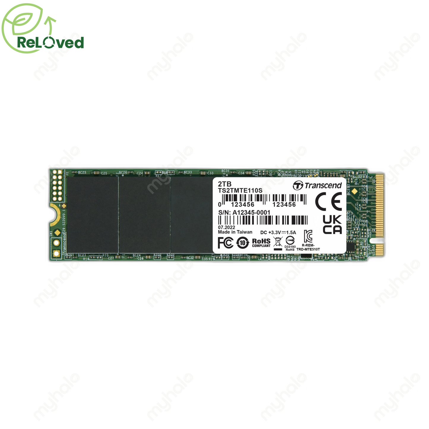 创见 2TB SSD PCIe GEN3 NVMe M.2 2280 (TS2TMTE115S)