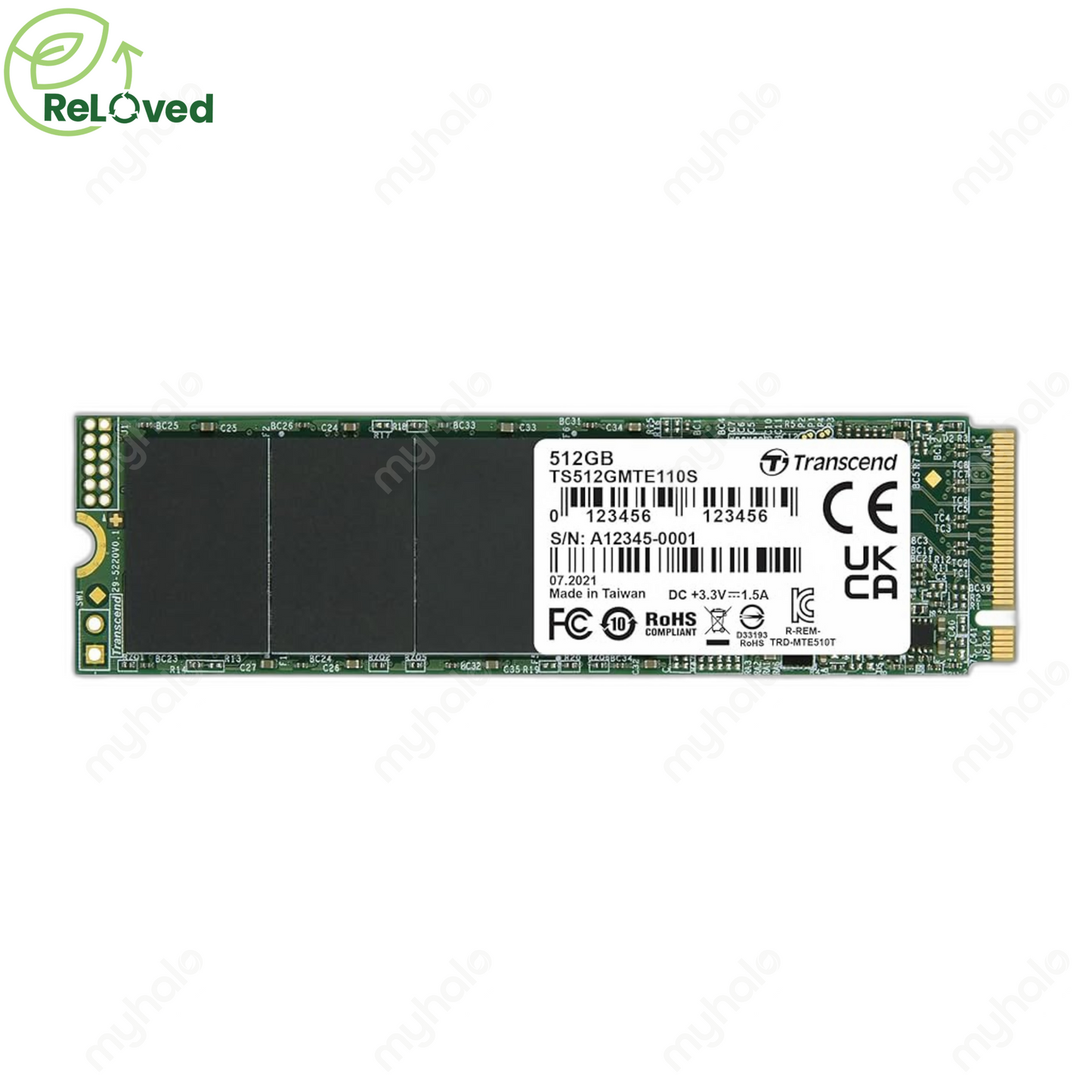 创见 512GB SSD PCIe GEN3 NVMe M.2 2280 (TS512GMTE110S)