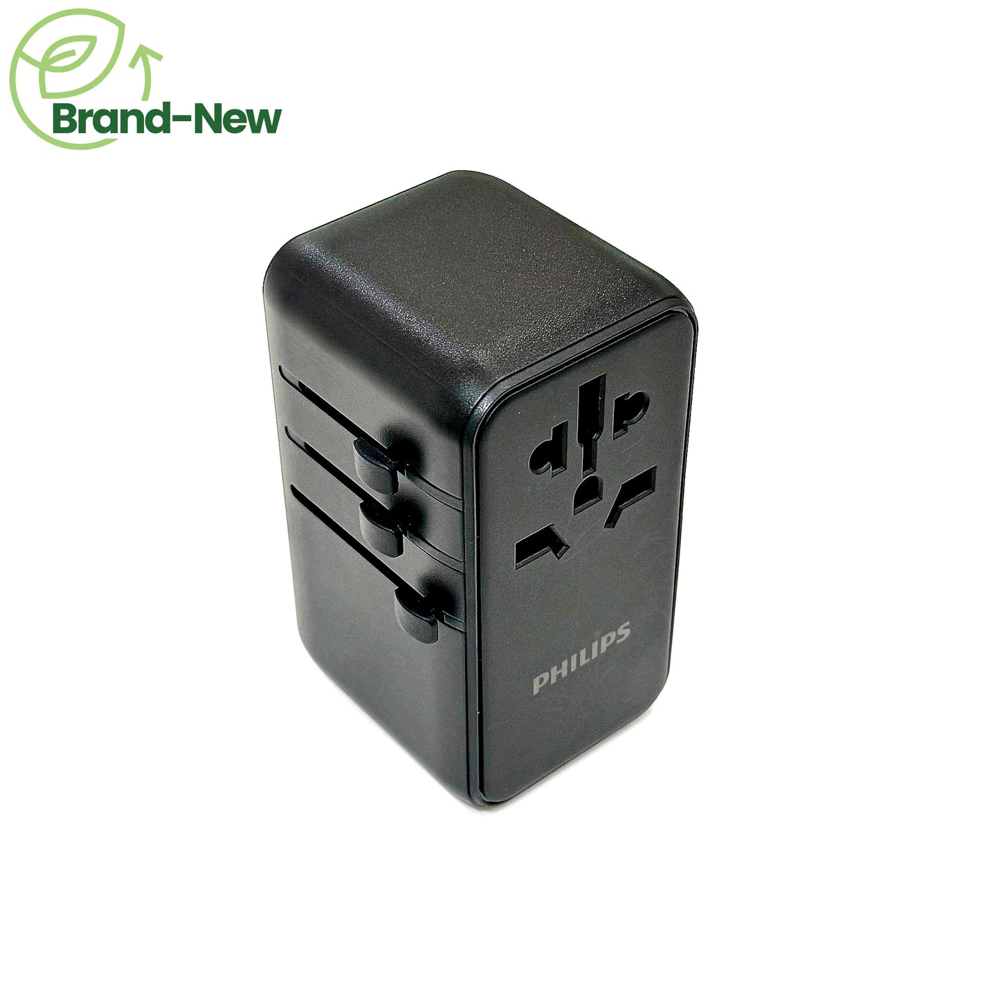 PHILIPS 85W UNIVERSAL TRAVEL ADAPTER WITH RETRACTABLE USB CABLE
