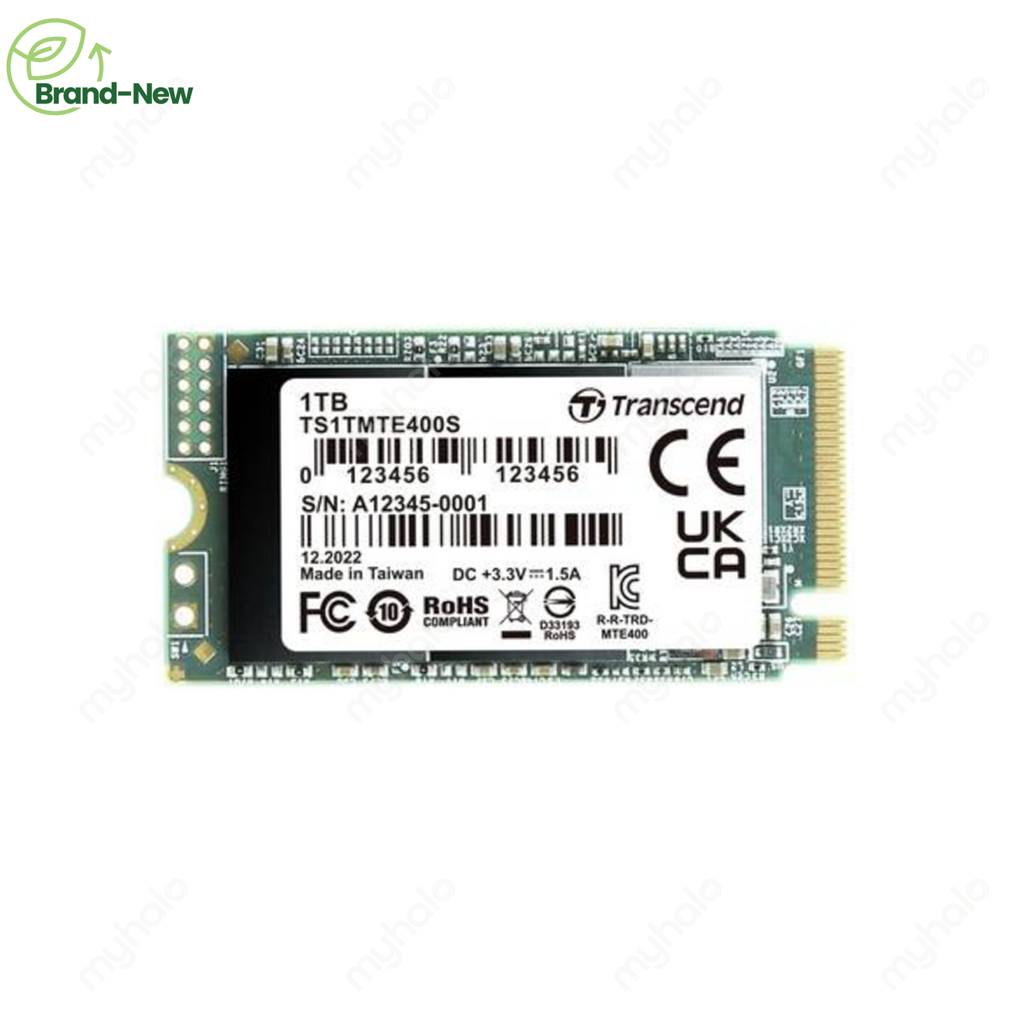 [BRAND NEW] TRANSCEND 1TB SSD PCIe GEN3 NVMe M.2 2242 (TS1TMTE400S)