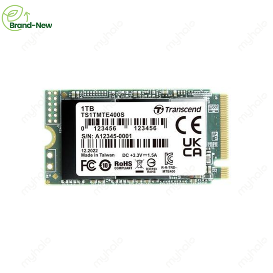 [BRAND NEW] TRANSCEND 1TB SSD PCIe GEN3 NVMe M.2 2242 (TS1TMTE400S)