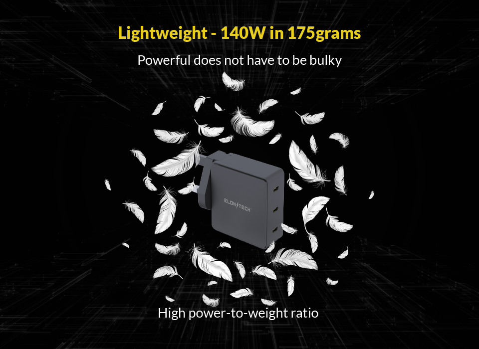 ElonXTech POWERBOOST 140W GaN3 Adapter