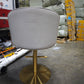 [CERTIFIED RELOVED] Swivel Barrel Accent Chair (Pu Leather - Taupe) (Gold Pedestal Base | Hydraulic 55-85CM)