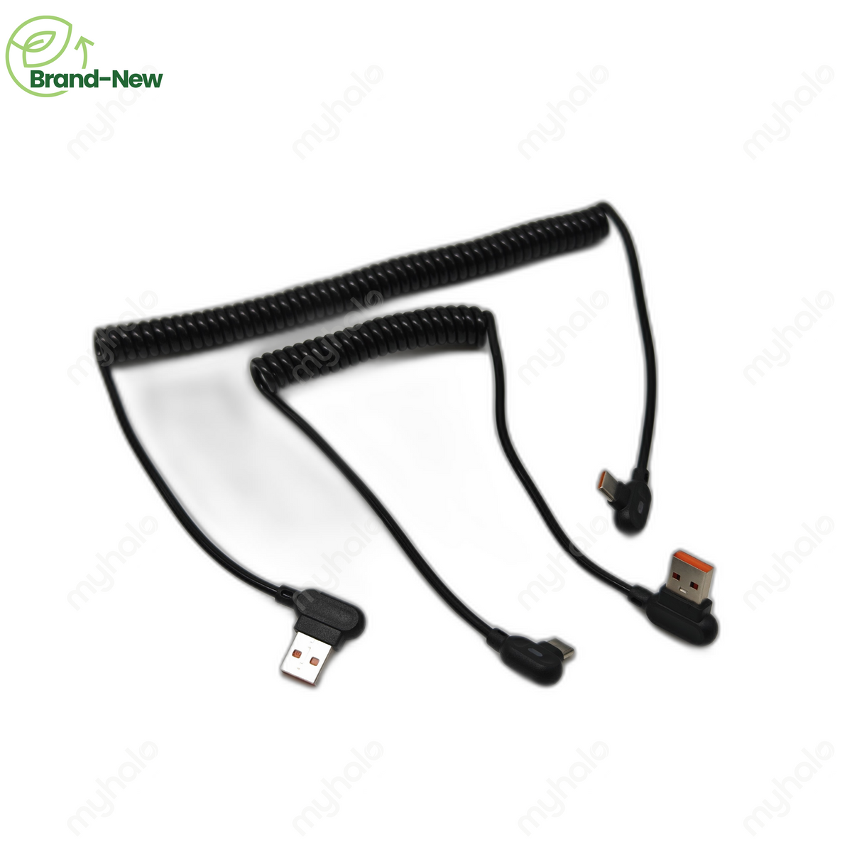 [全新] USB-A to USB-C 1-2 Meters 30W Spring Coil Charging Cable (for Car Use)