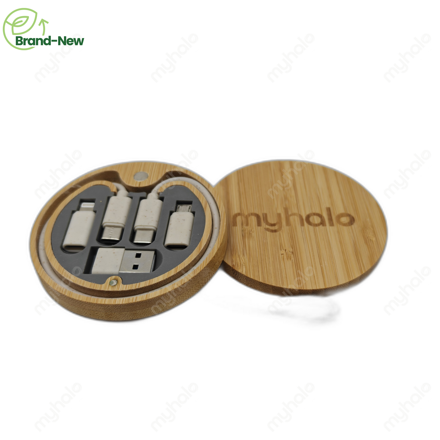 myhalo SUSTAINABLE BAMBOO 60W CABLE KIT (USB-A/USB-C/LIGHTNING)