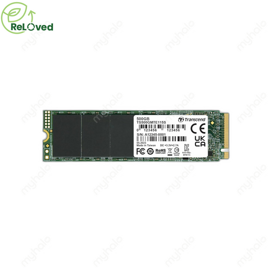 TRANSCEND 500GB SSD PCIe GEN3 NVMe M.2 2280 (TS500GMTE115S)