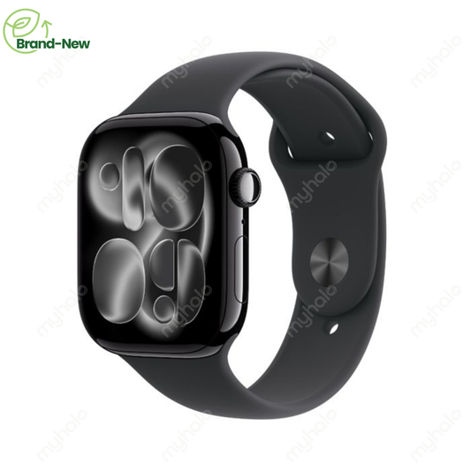 [BRAND NEW] APPLE WATCH SERIES 11 42MM JET BLACK ALUMINIUM GPS + CELLULAR (BLACK SPORT BAND - S/M)