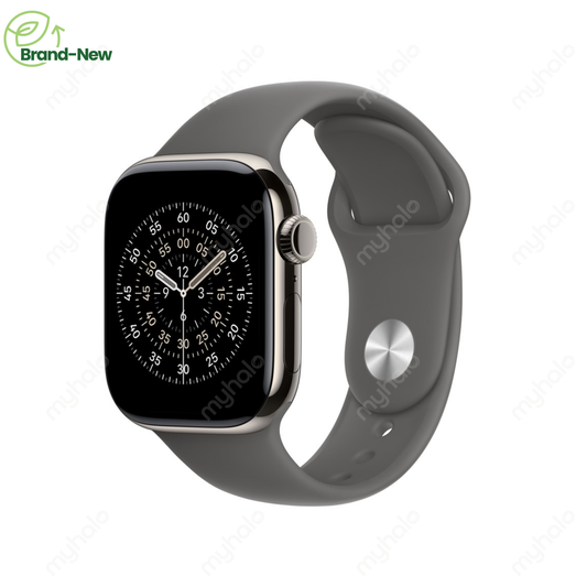 [BRAND NEW] APPLE WATCH SERIES 11 42MM NATURAL TITANIUM GPS + CELLULAR (STONE GREY SPORT BAND - S/M)