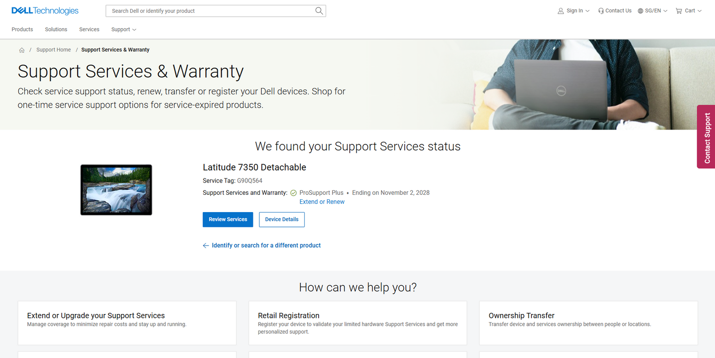 DELL LATITUDE 7350 DETACHABLE AI+ (CORE ULTRA 5 134U/16GB/512GB SSD) WARRANTY NOV 2028
