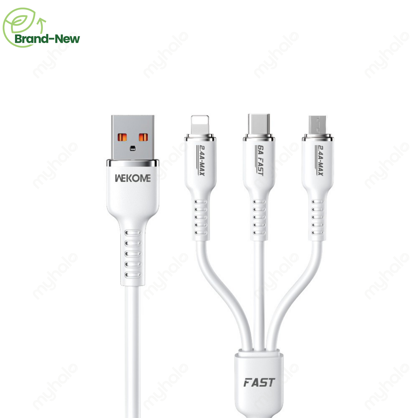 [BRAND NEW] WEKOME WDC-07TH 65W 2-IN-1 FAST CHARGING CABLE 1.2M