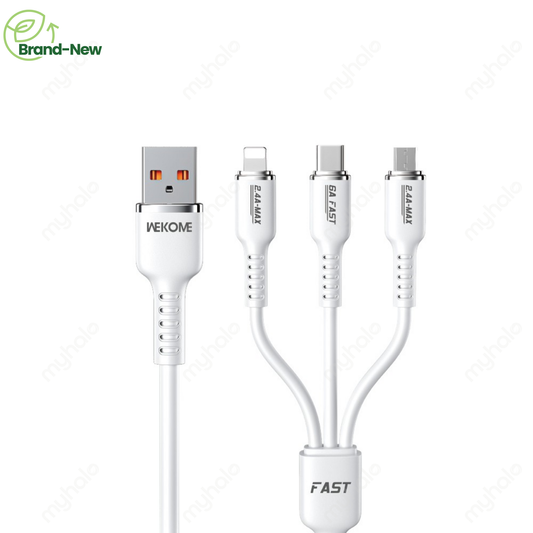 [BRAND NEW] WEKOME WDC-07TH 65W 2-IN-1 FAST CHARGING CABLE 1.2M