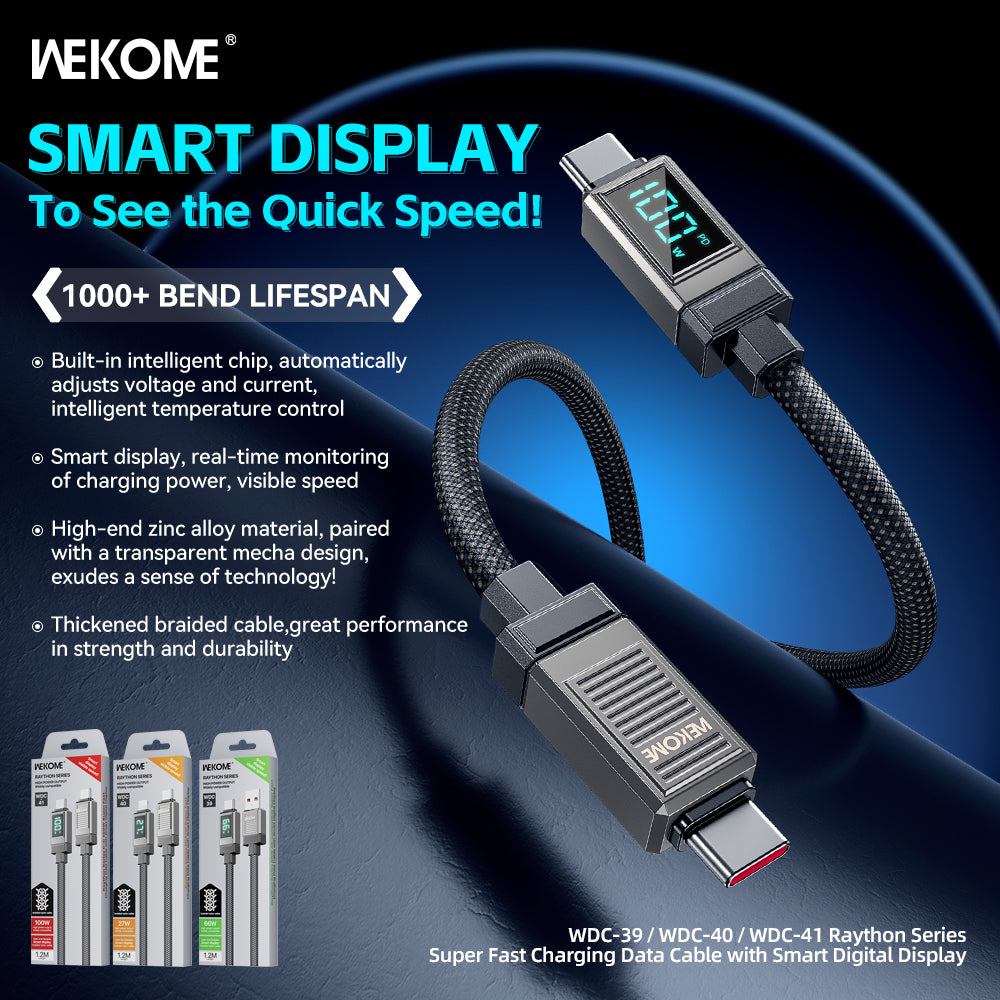 [BRAND NEW] WEKOME WDC-40 27W TYPE-C TO LIGHTNING FAST CHARGING CABLE 1.2M