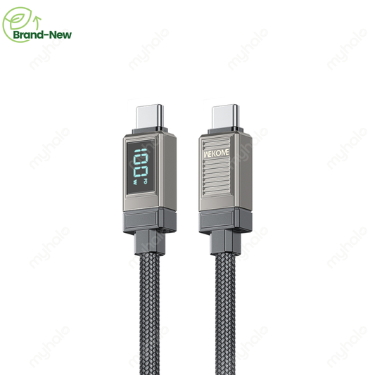 [BRAND NEW] WEKOME WDC-41 100W TYPE-C TO TYPE-C FAST CHARGING CABLE (DISPLAY)  1.2M