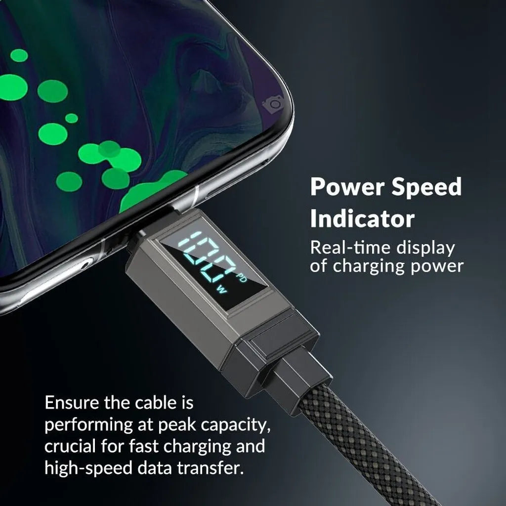 [BRAND NEW] WEKOME WDC-41 100W TYPE-C TO TYPE-C FAST CHARGING CABLE (DISPLAY)  1.2M