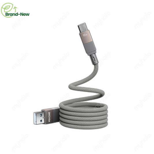 [BRAND NEW] WEKOME WDC-45 MAGNETIC USB-A TO USB-C BRAIDED CABLE 1M