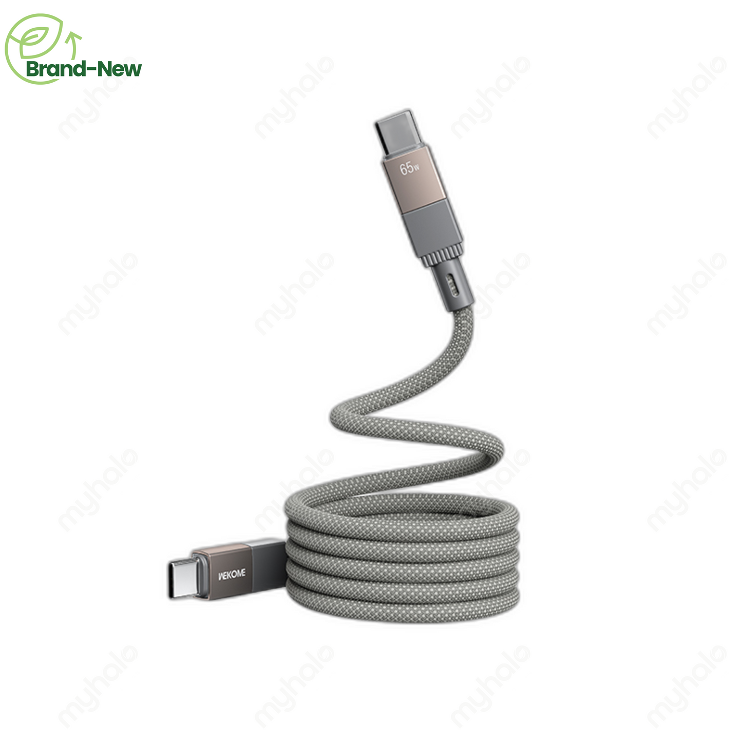 [BRAND NEW] WEKOME WDC-46 MAGNETIC USB-C TO USB-C BRAIDED CABLE 1M