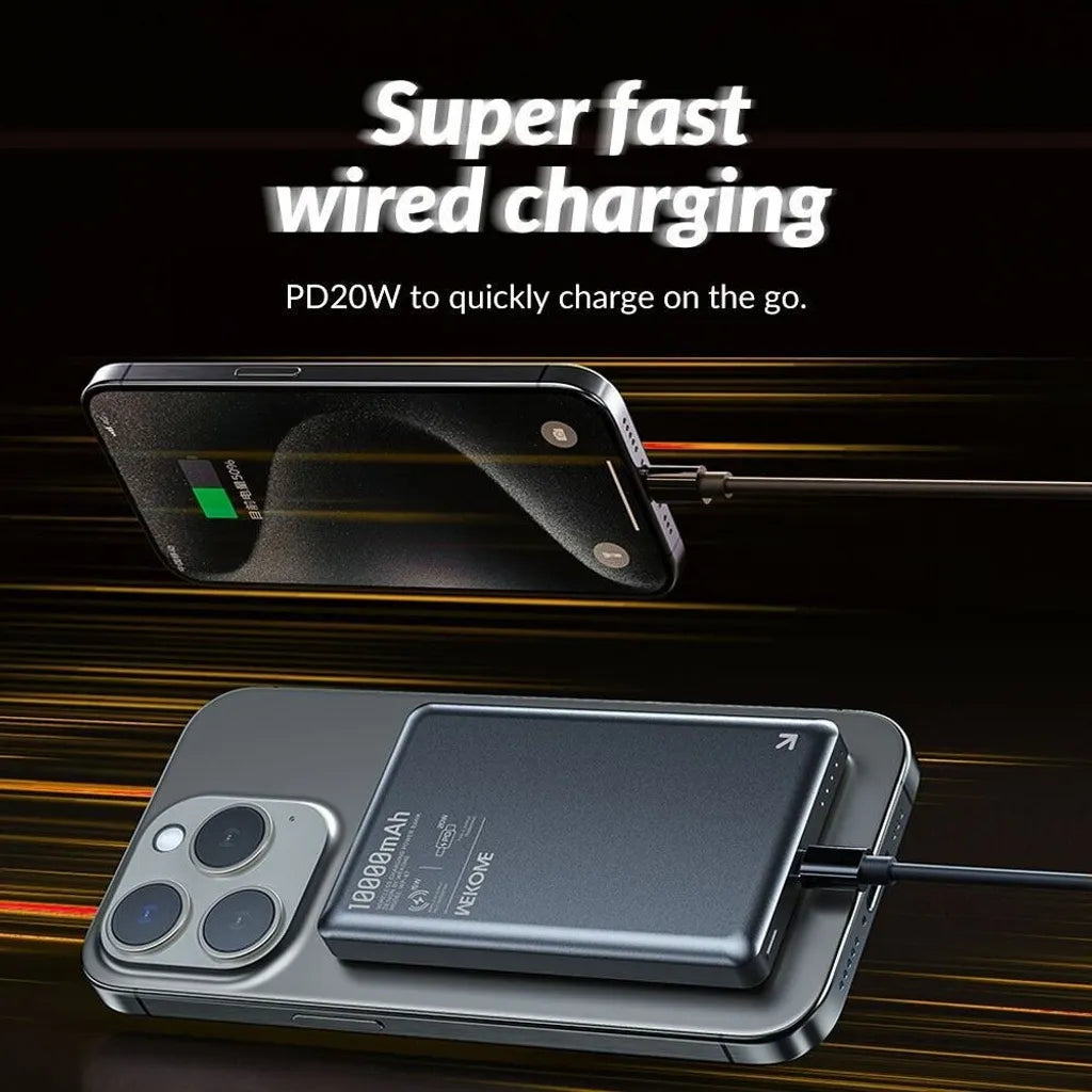 [BRAND NEW] WEKOME WP-67 BLADE ULTRA-THIN MAGNETIC WIRELESS POWER BANK 10000MAH 15W