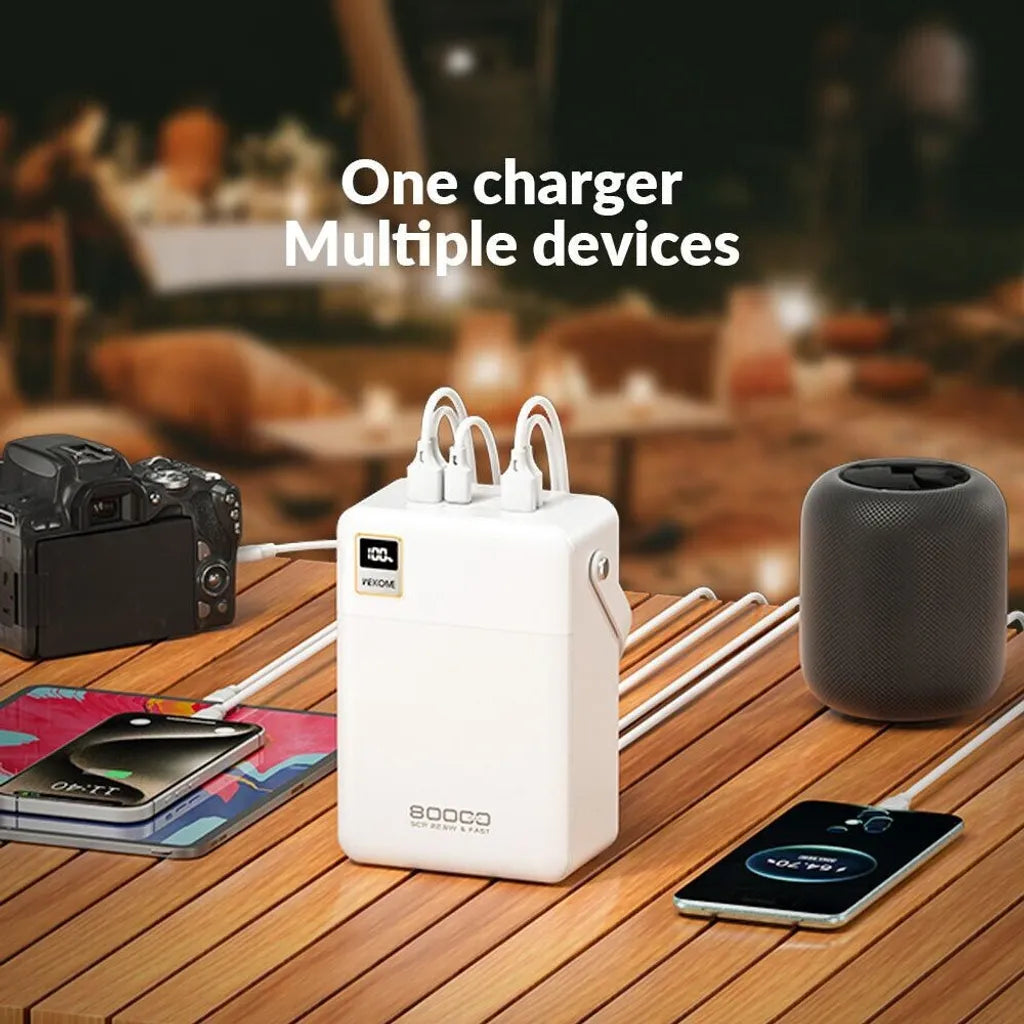 [BRAND NEW] WEKOME WP-78 80000MAH 22.5W FAST CHARGE POWER BANK
