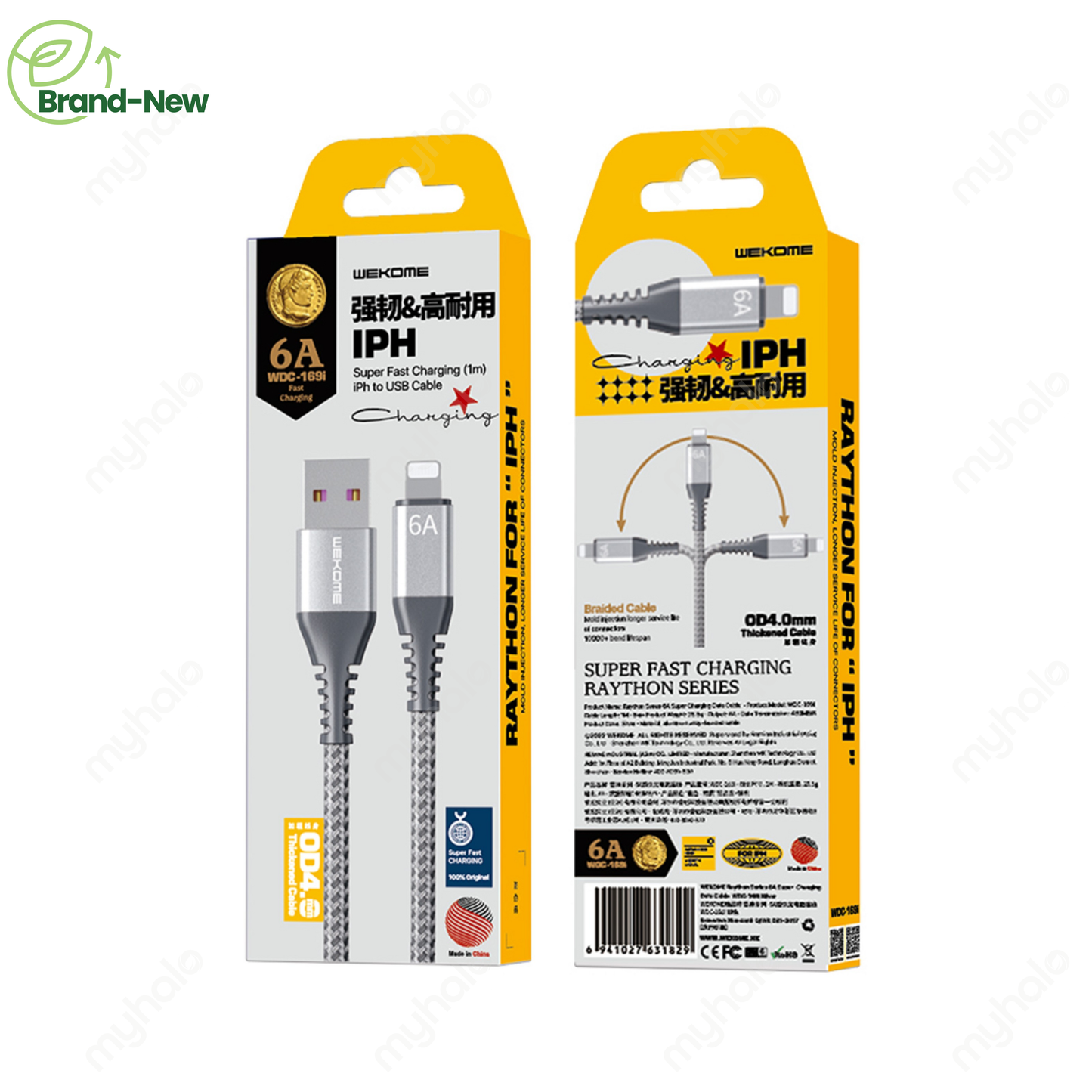 [全新] WEKOME WDC-169 3-IN-1 6A FAST CHARGING CABLE 1M