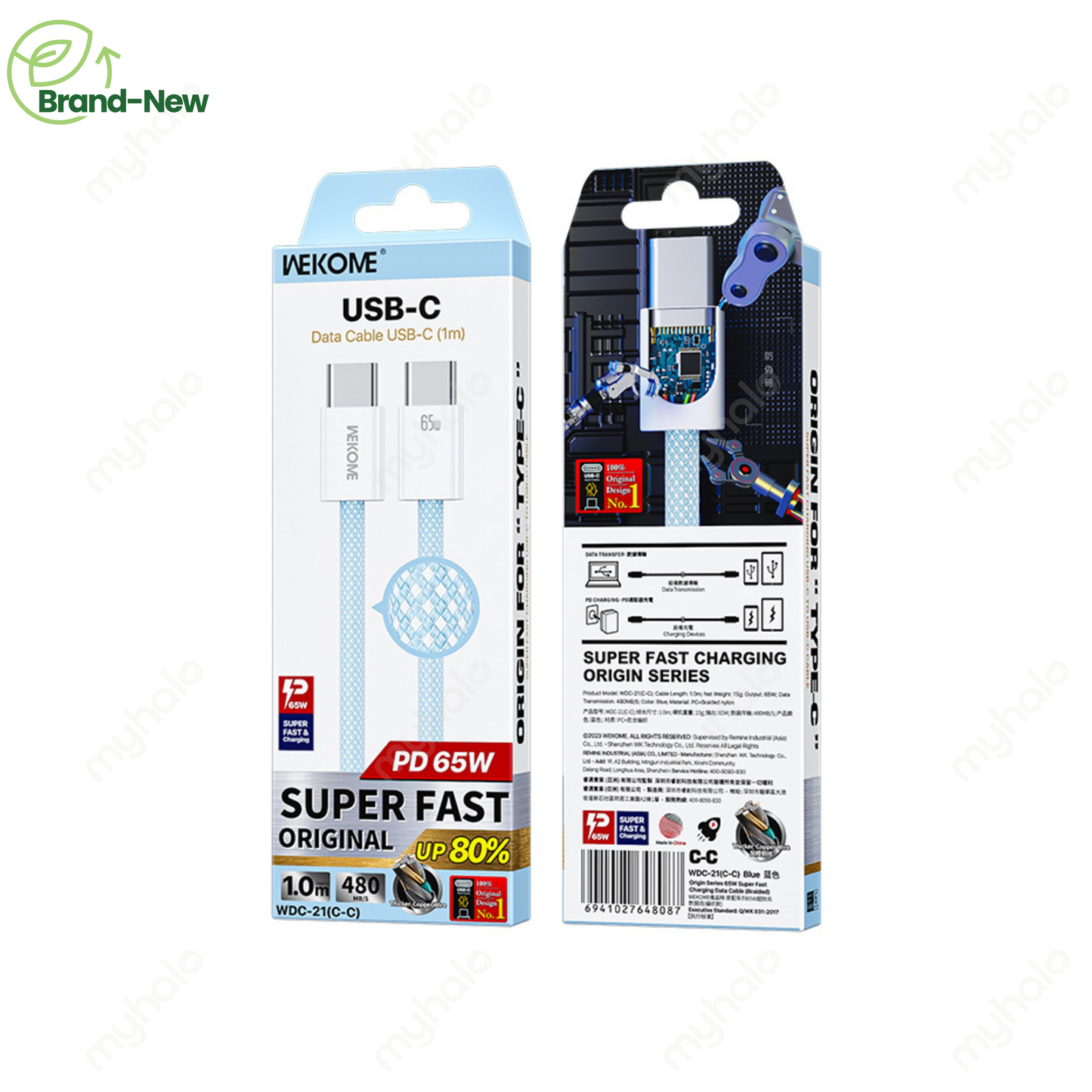 [BRAND NEW] WEKOME WDC-21 65W FAST CHARGING CABLE 1M