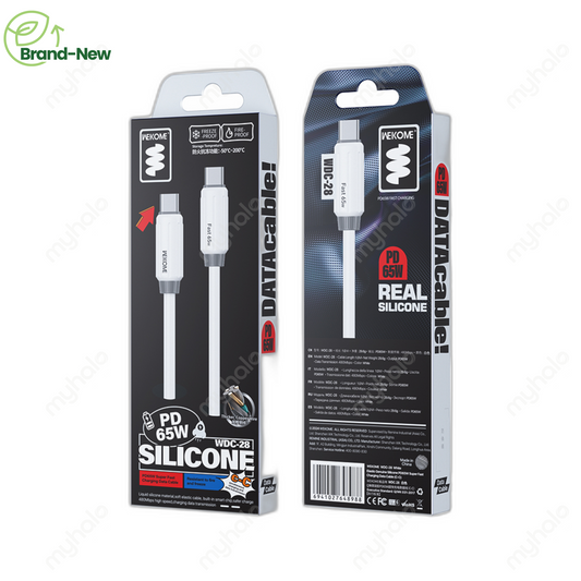 [BRAND NEW] WEKOME WDC-28 PD65W TYPE-C TO TYPE-C FAST CHARGING CABLE 1M