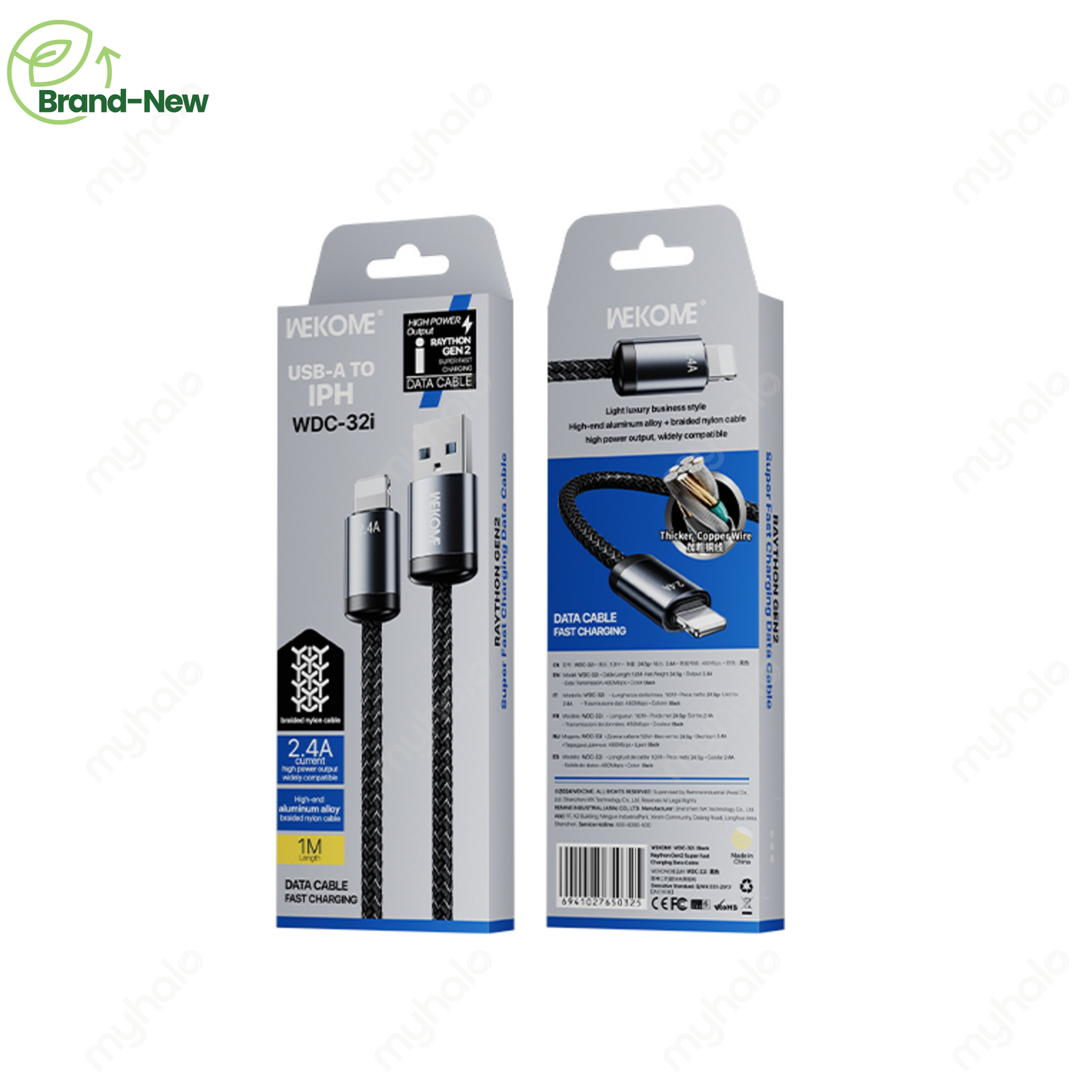 [BRAND NEW] WEKOME WDC-32 CHARGING & DATA CABLE 1M
