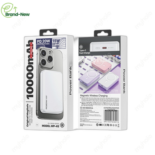 [BRAND NEW] WEKOME WP-45 MAGNETIC WIRELESS POWER BANK 10000MAH FAST CHARGE 15W