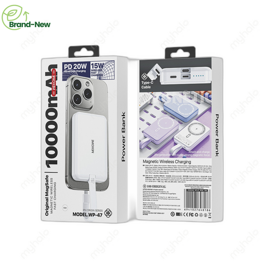 [BRAND NEW] WEKOME WP-47 10000MAH MAGNETIC WIRELESS POWER BANK