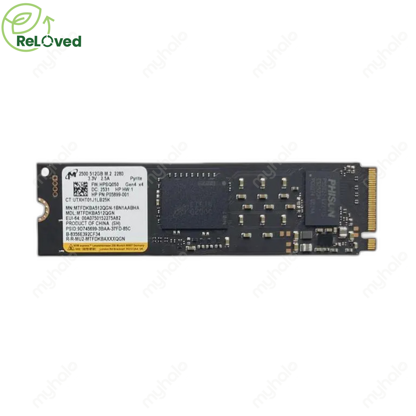 MICRON 512GB SSD PCIe GEN4 NVMe M.2 2280 (MTFDKBA512QGN)