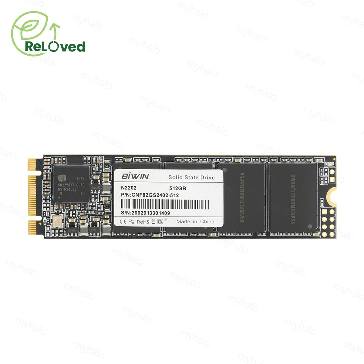 BIWIN 512GB SSD PCIe M.2 SATA 2280 (N2202)