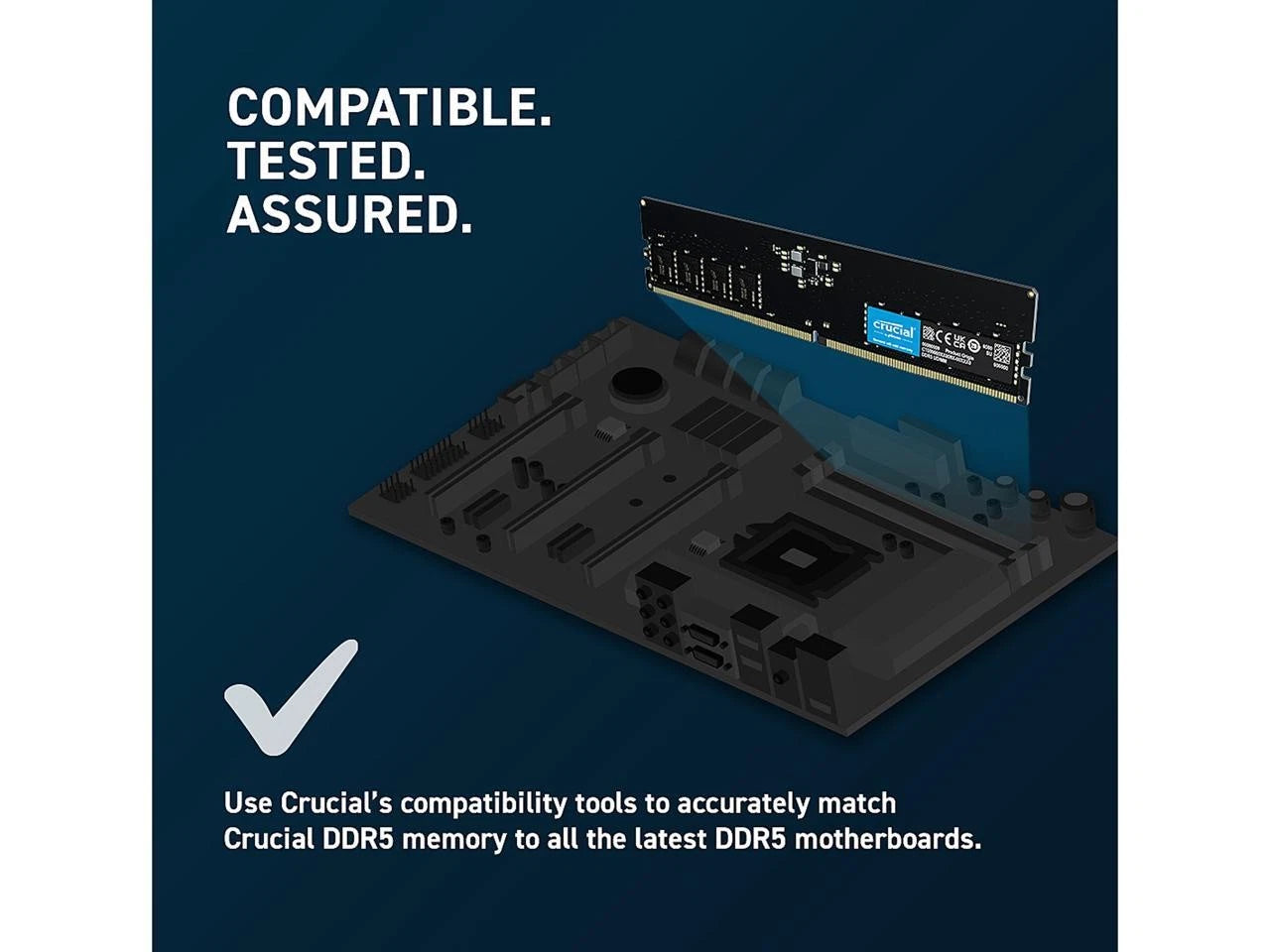 CRUCIAL (MICRON) 64GB DDR5-5600 CL46 UDIMM DESKTOP MEMORY RAM