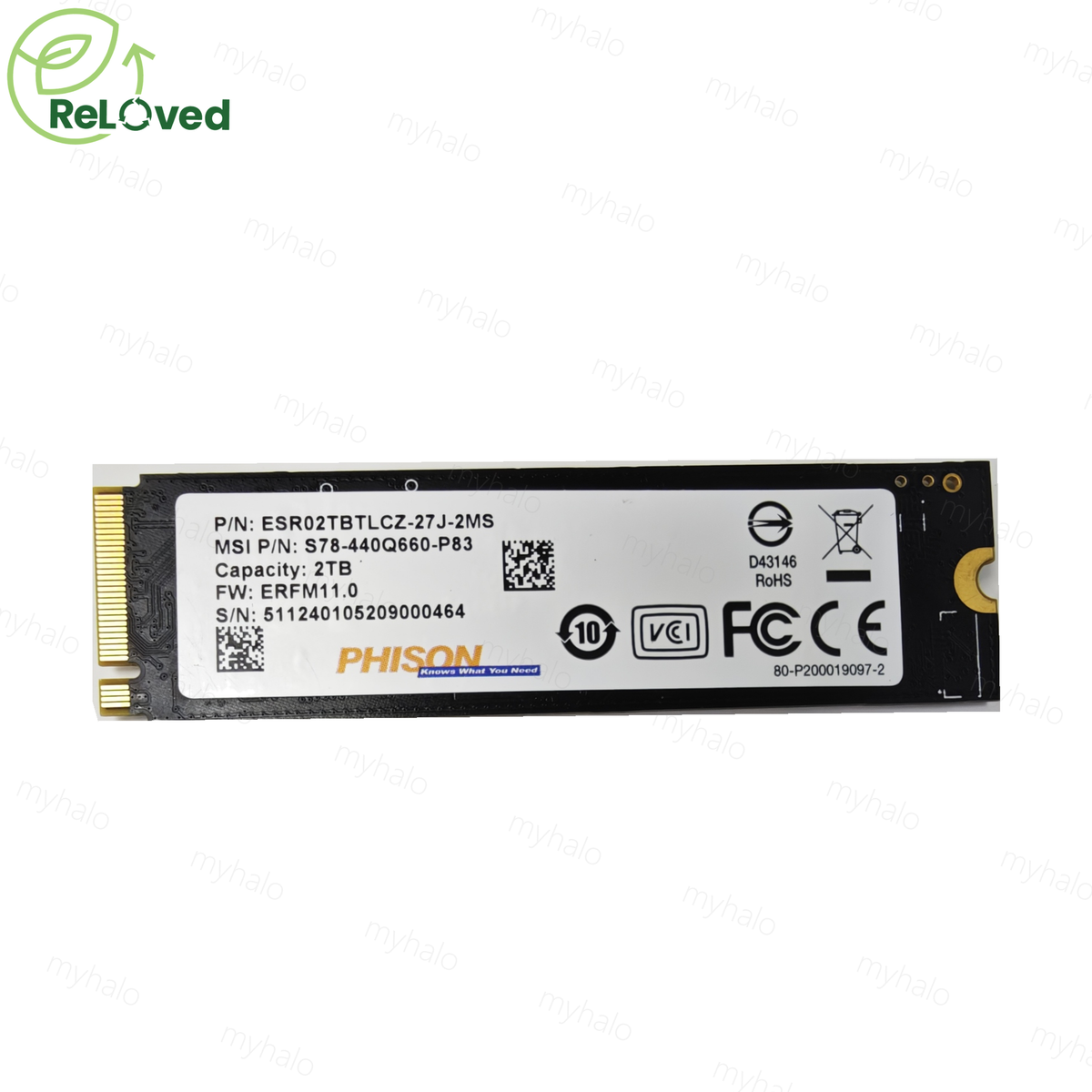 MSI Spatium 2TB SSD ReLoved