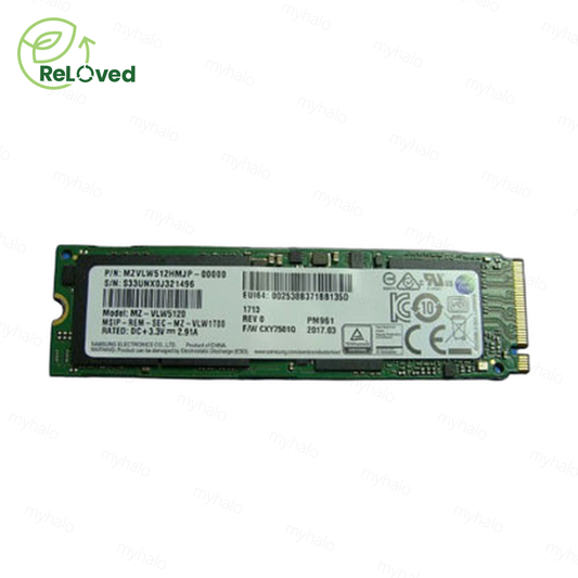 [认证二手翻新] Samsung PM961 512GB SSD PCIe Gen 3 NVMe M.2 2280 (MZVLW512HMJP)