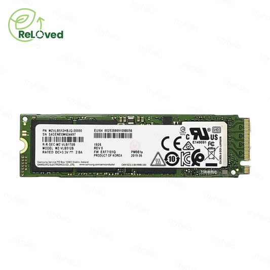 [认证二手翻新] Samsung PM981a 512GB SSD PCIe Gen 3 NVMe M.2 2280 (MZVLB512HBJQ)