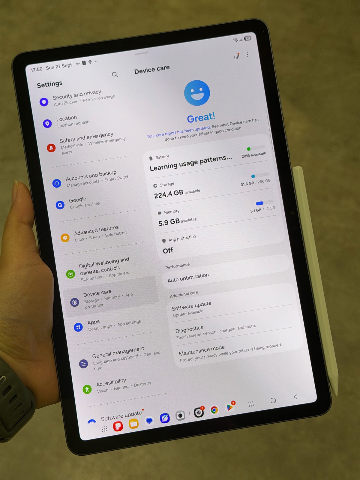[CERTIFIED RELOVED] Samsung 11.0-inch Galaxy Tab S11 5G 2025 (SM-X736B) (Gray)